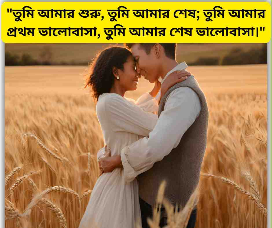 তুমি আমার শুরু, তুমি আমার শেষ; তুমি আমার প্রথম ভালোবাসা, তুমি আমার শেষ ভালোবাসা।