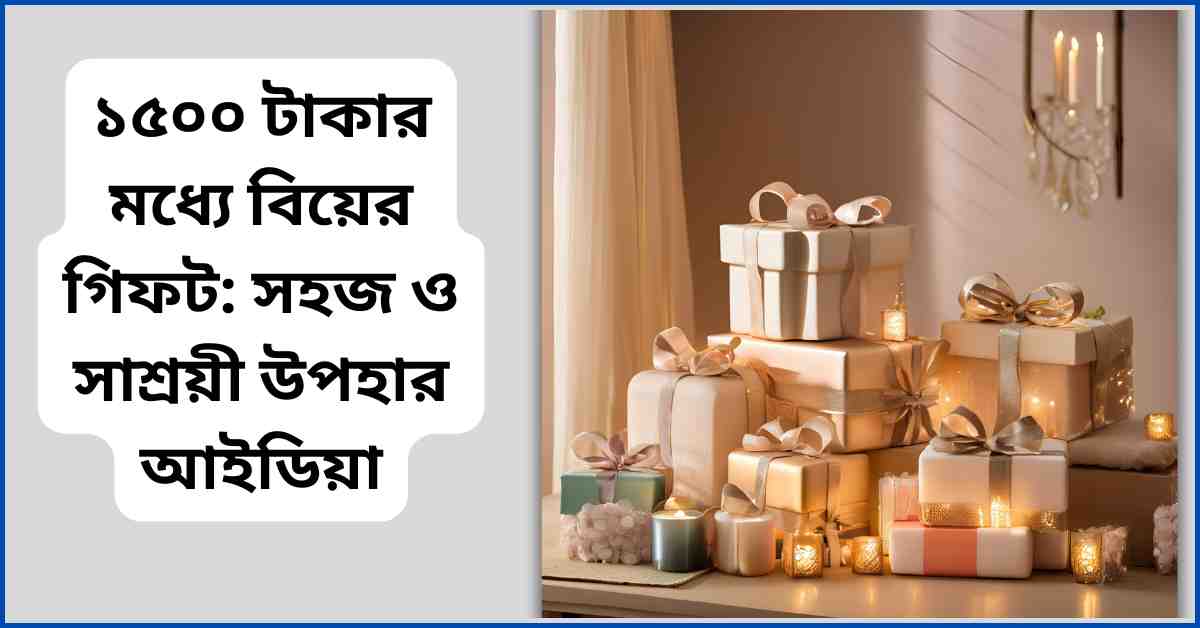 ১৫০০ টাকার মধ্যে বিয়ের গিফট